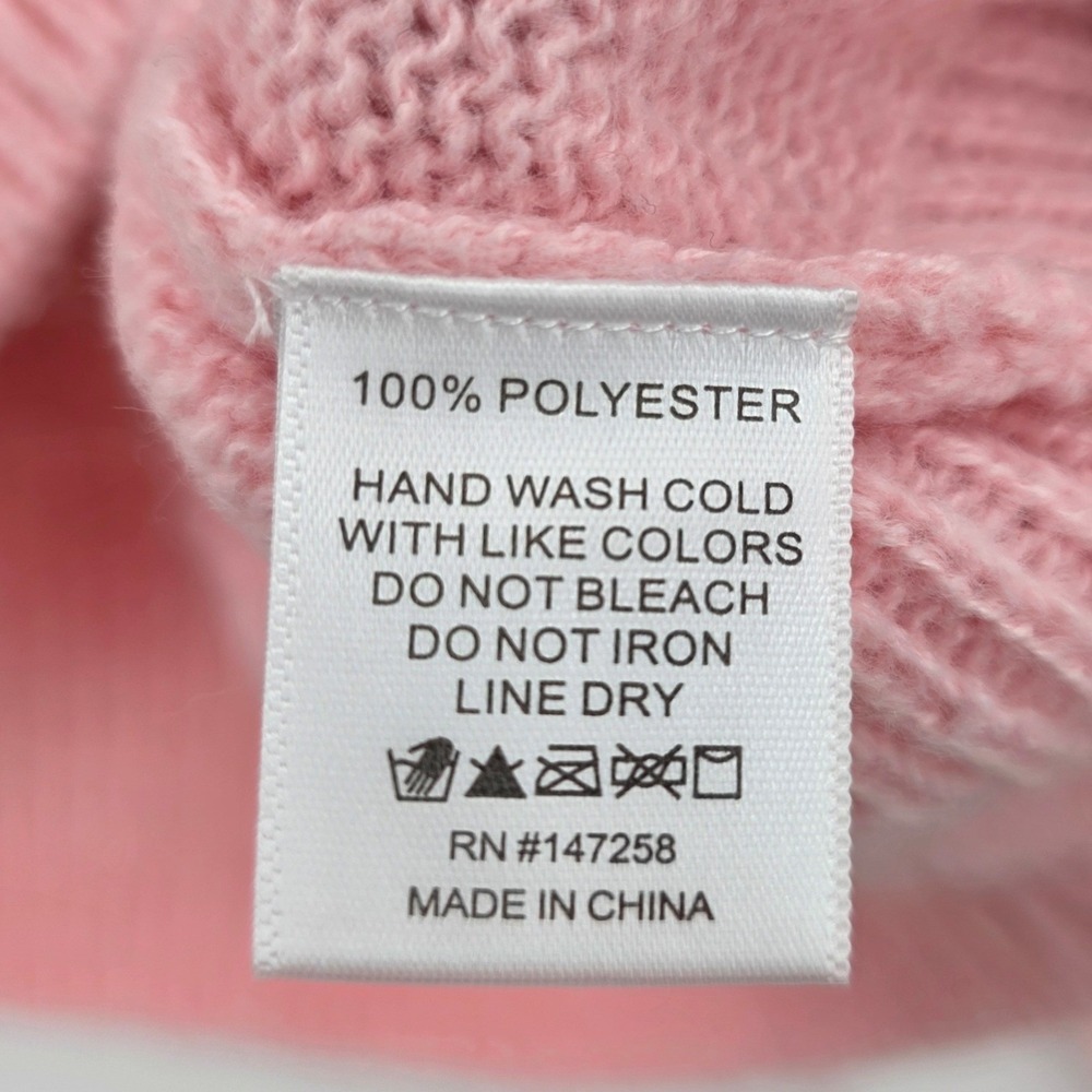 SIMPLY SOUTHRN Pink Cowgirl Boots Bow Knit Sweater Women's Cozy Pullover S NWT - Picture 7 of 8
